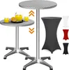 CASARIA® Table Basse Mange debout Aluminium - Table à Voir les images du produit 1