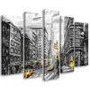 5-teiliges leinwandbild new york taxi usa acryl 200x100 cm Produktbild-Vorschau 1
