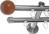 BASIT® Innenlauf Gardinenstange Edelstahl Look 16mm Produktbild-Vorschau 1