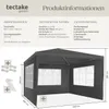 tectake® Barinas pavilon 3 x 3 m, zásuvný systém Náhled obrázku produktu 5