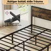 Metallbett 140x200 mit Matratze, 20cm Kaltschaummatratze H3 Produktbild-Vorschau 6