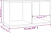 A line drawing diagram of a storage cabinet with dimensions indicated. Anteprima dell’immagine prodotto