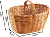 A woven basket with dimensions indicated by measurement lines and text. Podgląd zdjęcia produktu