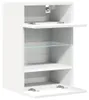 vidaXL Wandschränke mit LED-Leuchten für TV 2 Stk. Weiß Produktbild-Vorschau 6