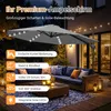 Ikodm Gartenschirm 3m Grau, Ampelschirm mit 28 LED, Produktbild-Vorschau 3