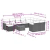 11-tlg. Garten-Sofagarnitur mit Kissen Grau Poly Rattan Produktbild-Vorschau 9