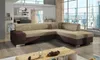 Design Ecksofa Schlafsofa Bettfunktion Couch Leder Textil Produktbild-Vorschau 10