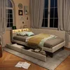 Letto matrimoniale 90 x 200 cm con 2 cassetti, testiera LED Anteprima dell’immagine prodotto 3