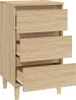 A wooden bedside table with three drawers. Náhled obrázku produktu