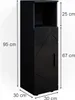 Midischrank Vicco Irma Anthrazit Hochglanz 30 x 95 cm, Produktbild-Vorschau 3