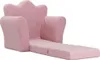 vidaXL Divano letto per bambini rosa morbido peluche Anteprima dell’immagine prodotto 4