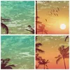 Bilder auf glas - Horizont Küste Kokosnuss Himmel - 40x40cm Produktbild-Vorschau 8