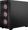 A black gaming PC case with RGB fans visible through the front mesh. Produktbild-Vorschau