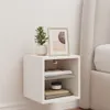 vidaXL Armoire TV murale avec lampes LED blanc 30x28,5x30 Voir les images du produit 5