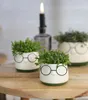 Blumentopf mit Gesicht und Brille, in zwei Farben und 4 Produktbild-Vorschau 4