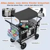 Sekey Faltbarer Bollerwagen mit Dach, Kinderwagen für 2-4 Produktbild-Vorschau 6