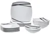 Set di stoviglie Amazon Basics, 18 pezzi, design moderno, Anteprima dell’immagine prodotto 1