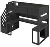 Gaming-Hochbett mit Schreibtisch, Stauraum-Treppe, Produktbild-Vorschau 12