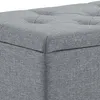 Theo&Cleo Sitzbank Sitztruhe Samt Hocker mit Stauraum, Produktbild-Vorschau 4