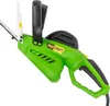 A green electric hedge trimmer is shown against a white background. Produktbild-Vorschau