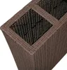 vidaXL Garten-Hochbeet mit 4 Töpfen Poly Rattan Braun Produktbild-Vorschau 4