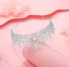 Silberne Krone, Tiara aus klarem Diamantkristall, elegantes Produktbild-Vorschau 5