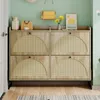 A shoe cabinet with rattan-effect doors is shown in a hallway setting. Anteprima dell’immagine prodotto