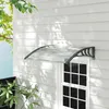 Outsunny Haustürvordach - Transparent - Schwarz - L100 x Produktbild-Vorschau 7