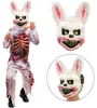 Kostium zombiego królika z maską, przebranie na Halloween, Podgląd zdjęcia produktu 2