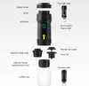 An exploded diagram of a portable coffee maker, showing its various components and their labels. Náhľad obrázku produktu
