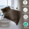 Bettwäsche 155x220 cm Baumwolle Satin Damast Set Gestreift Produktbild-Vorschau 3