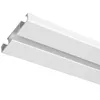 A close-up, angled view of a white aluminum curtain rail against a white background. Anteprima dell’immagine prodotto