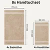 Komfortec 8er Handtuch Set aus 100% Baumwolle, 4 Badetücher Produktbild-Vorschau 3