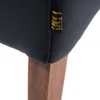 SIX® Lederstuhl Felice Leder Schwarz Stuhlbeine Nussbaum Produktbild-Vorschau 9