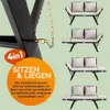 CASARIA® Polyrattan Gartenbank mit Liegefunktion Auflage Produktbild-Vorschau 4