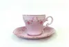 Tasse et soucoupe en porcelaine rose, Ela 0158 Voir les images du produit 1