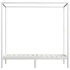 vidaXL Himmelbett-Gestell Weiß Massivholz Kiefer 100 x 200 Produktbild-Vorschau 2