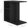 vidaXL Bočný stolík čierny 50x30x50 cm materiál na báze Náhľad obrázku produktu 8