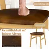 A hand pressing down on a cushioned seat of a chair, with a smaller image showing water droplets on the seat and text describing its features. Voir les images du produit