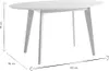 Miliboo - Tisch oval 150 cm Weiß und helles Holz LEENA Produktbild-Vorschau 6