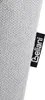 A close-up of a gray fabric texture with a black tag that has the brand name "Beliani" printed on it in white. Náhled obrázku produktu