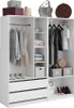 Vicco Kleiderschrank Elmo, 100 x 200 cm 2er Set, Weiß Produktbild-Vorschau 7