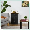 Relaxdays Kommode, 3 Stoffschubladen, Metall, Holzoptik, Produktbild-Vorschau 2
