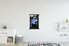 MuchoWow® Textilposter Blumen - Schwarz - Weiß - Blau 60x90 Produktbild-Vorschau 2