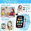 Collage of images showcasing features of a children's smartwatch. Produktbild-Vorschau