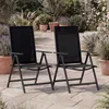 CASARIA® Gartenstühle 2er Set Hochlehner Klappbar 8-Fach Produktbild-Vorschau 2
