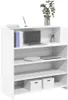 A white bookshelf with various items on its shelves. Anteprima dell’immagine prodotto