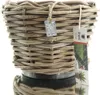 VAN DER LEEDEN DRYPOT® Rattan Pflanzgefäß Grau Ø ca. 24 cm Produktbild-Vorschau 1