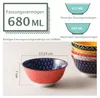 DOWAN Müslischalen 6er Set 680ml Ø15,2cm Bunte Cerealien Produktbild-Vorschau 4