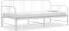 vidaXL Ausziehsofa Bettgestell Weiß Metall 90x200 cm Produktbild-Vorschau 8
